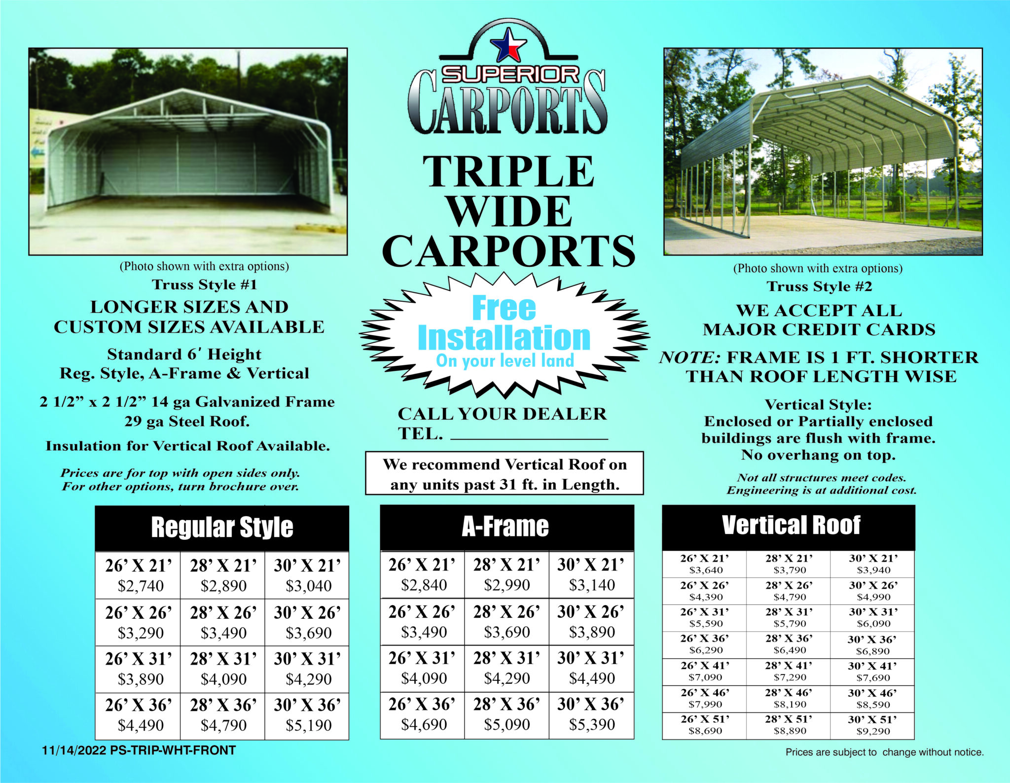 Triple Wides Superior Carports